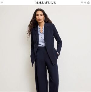 M.M. LaFleur Suiting Collection Moreland Travel Blazer Dark Navy Blue - 10